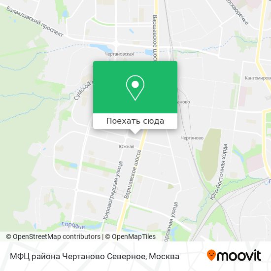 Карта МФЦ района Чертаново Северное