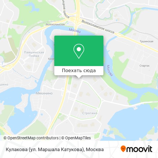 Карта Кулакова (ул. Маршала Катукова)