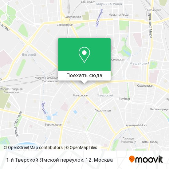 Карта 1-й Тверской-Ямской переулок, 12
