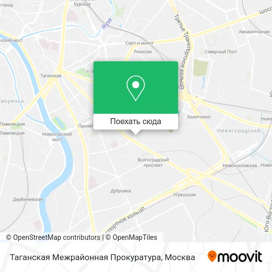 Карта Таганская Межрайонная Прокуратура