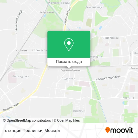 Карта станция Подлипки