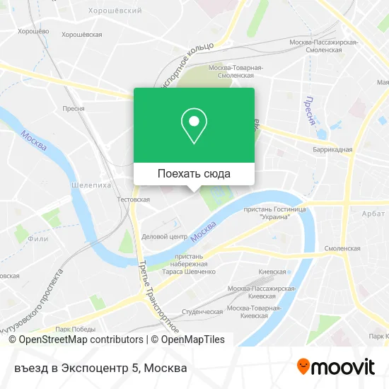 Карта въезд в Экспоцентр 5