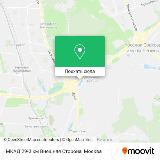 Карта МКАД 29-й км Внешняя Сторона