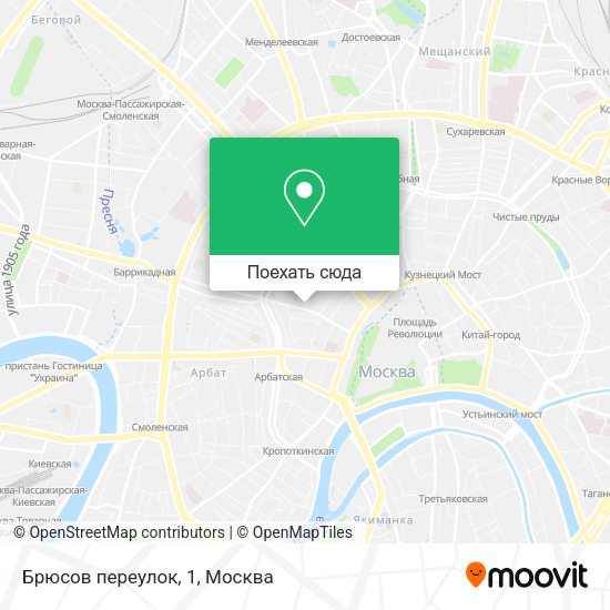 Карта Брюсов переулок, 1