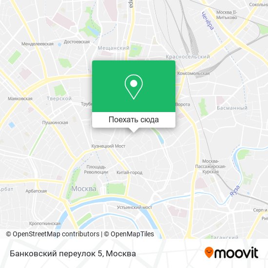 Карта Банковский переулок 5