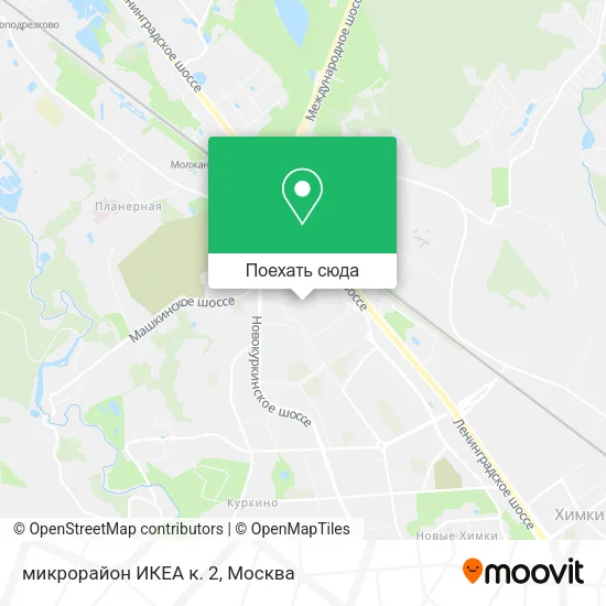 Карта микрорайон ИКЕА к. 2