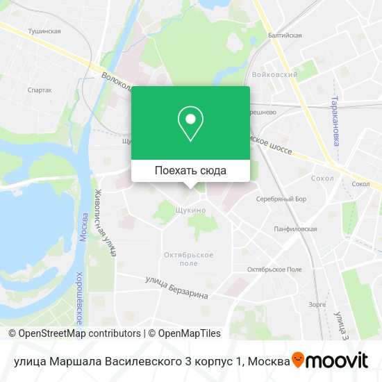 Карта улица Маршала Василевского 3 корпус 1