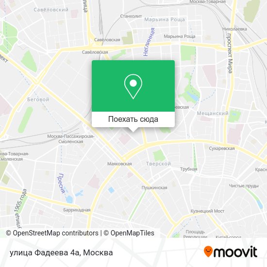 Карта улица Фадеева 4а