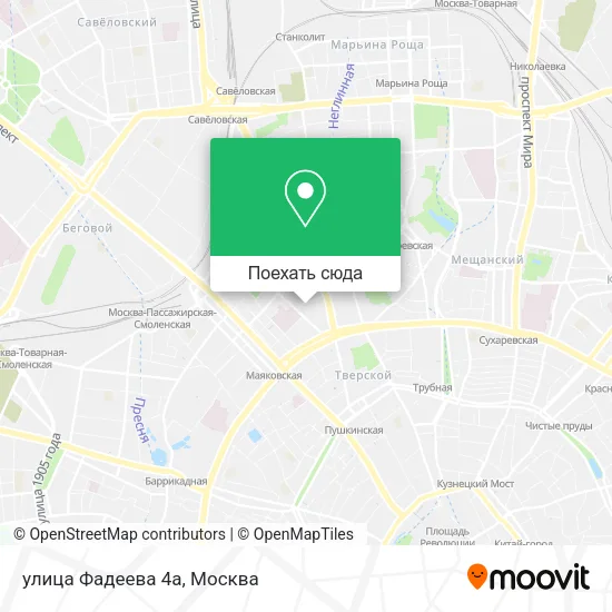 Карта улица Фадеева 4а