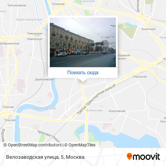 Карта Велозаводская улица, 5