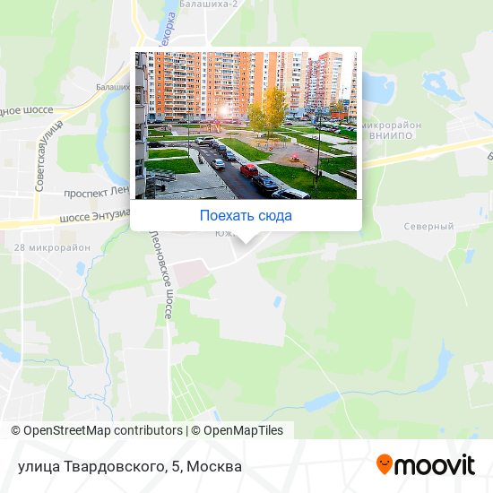 Карта улица Твардовского, 5