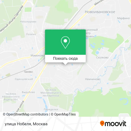 Карта улица Нобеля