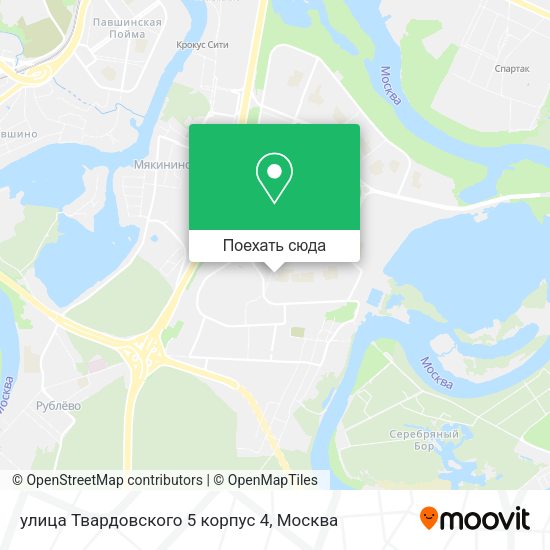 Карта улица Твардовского 5 корпус 4
