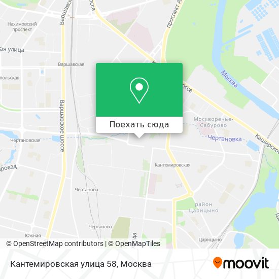 Карта Кантемировская улица 58