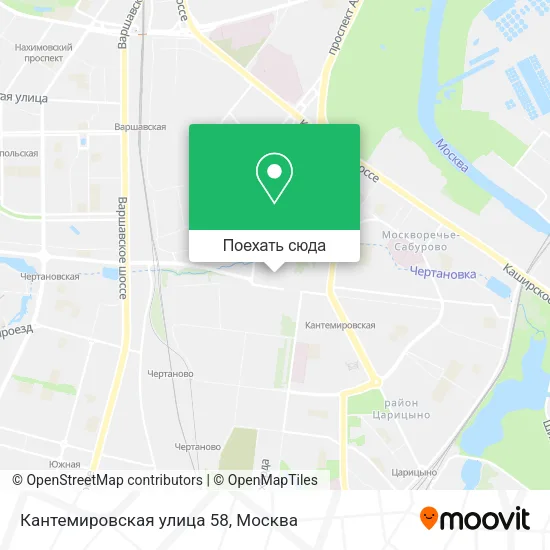 Карта Кантемировская улица 58