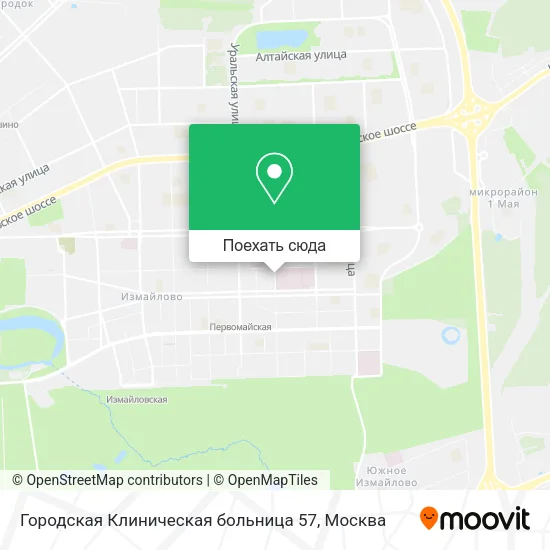 Карта Городская Клиническая больница 57