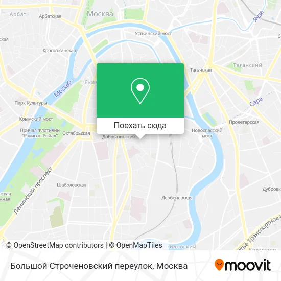 Карта Большой Строченовский переулок