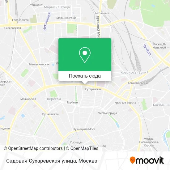 Карта Садовая-Сухаревская улица