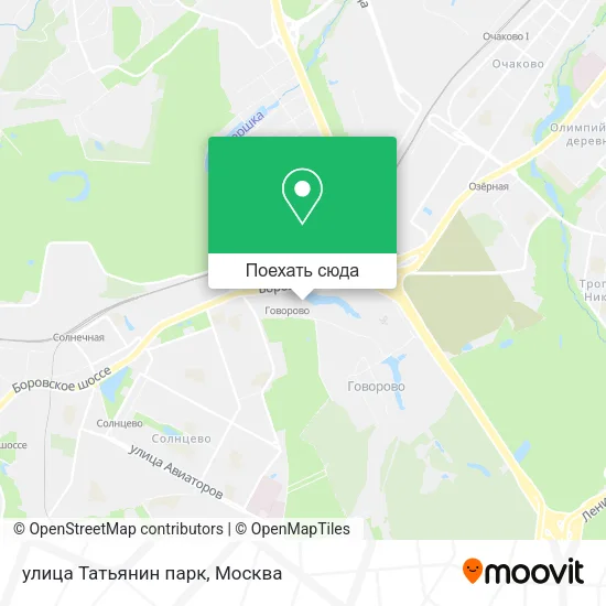 Карта улица Татьянин парк