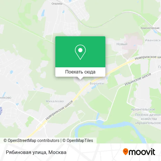 Карта Рябиновая улица