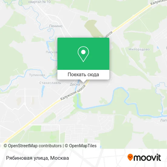 Карта Рябиновая улица
