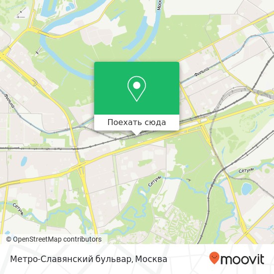 Карта Метро-Славянский бульвар