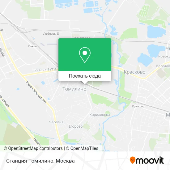 Карта Станция-Томилино
