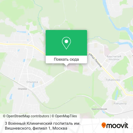 Карта 3 Военный Клинический госпиталь им. Вишневского, филиал 1