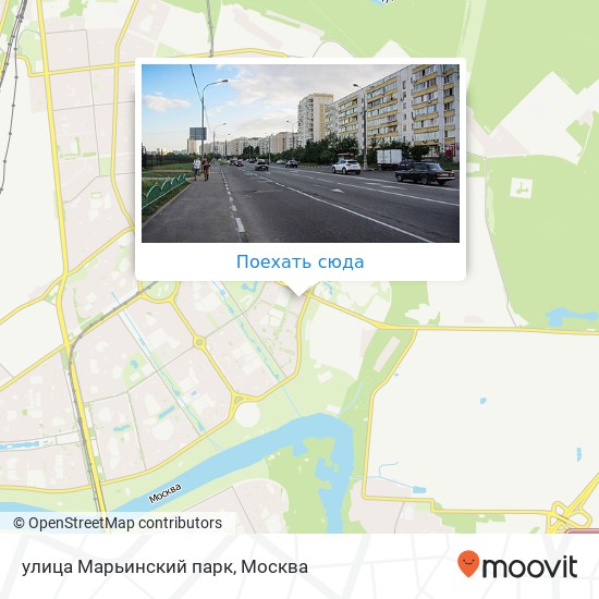 Карта улица Марьинский парк