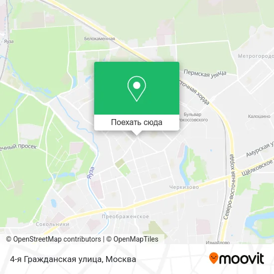 Карта 4-я Гражданская улица