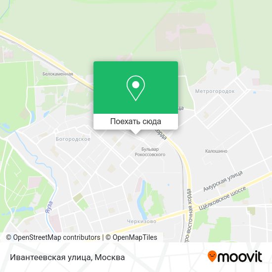 Карта Ивантеевская улица
