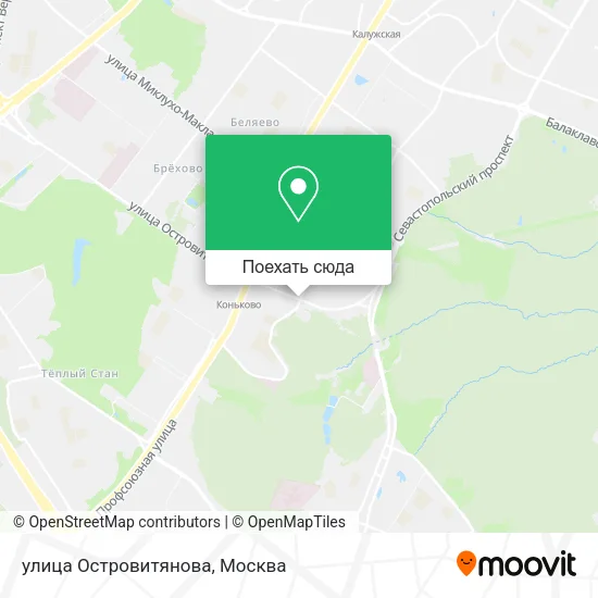 Карта улица Островитянова