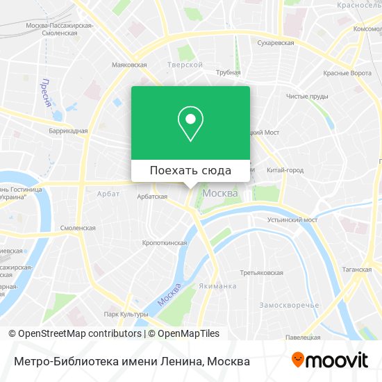 Карта Метро-Библиотека имени Ленина