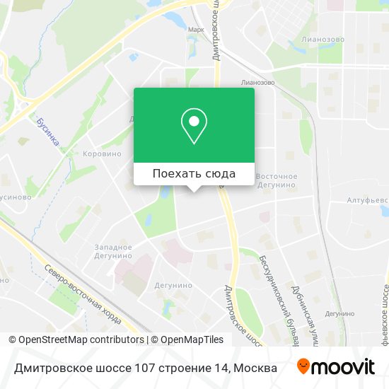 Карта Дмитровское шоссе 107 строение 14