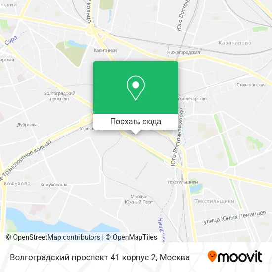 Карта Волгоградский проспект 41 корпус 2