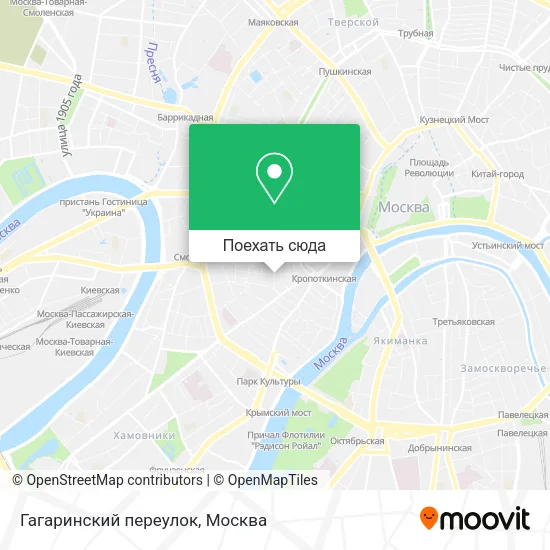 Карта Гагаринский переулок