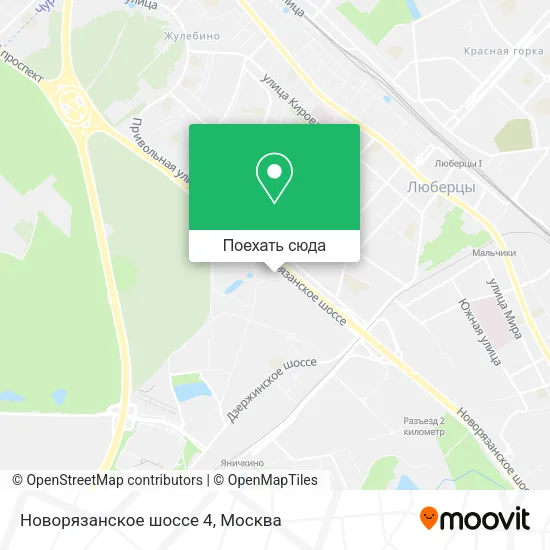Карта Новорязанское шоссе 4