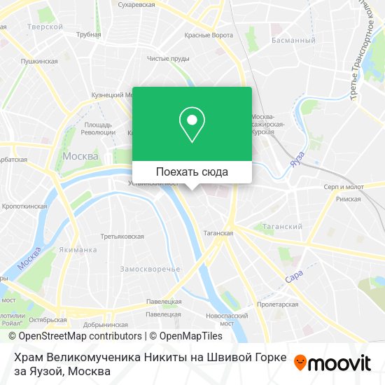 Карта Храм Великомученика Никиты на Швивой Горке за Яузой