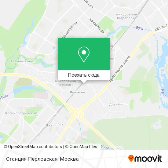 Карта Станция-Перловская