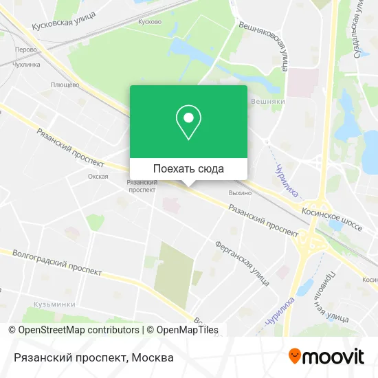 Карта Рязанский проспект