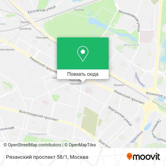 Карта Рязанский проспект 58/1