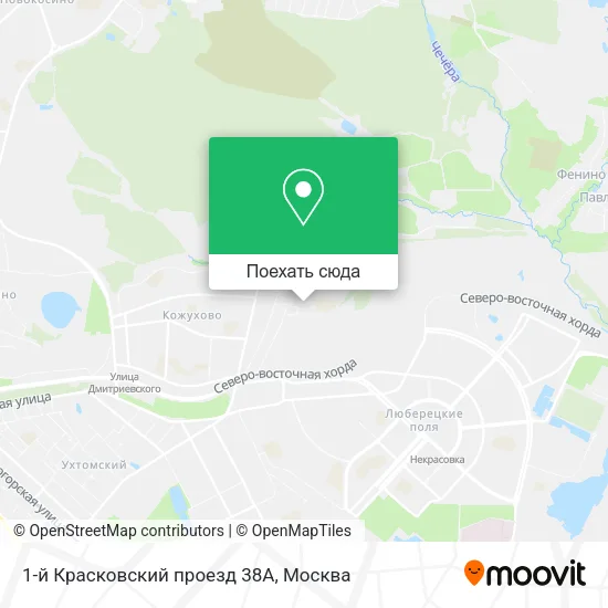 Карта 1-й Красковский проезд 38А