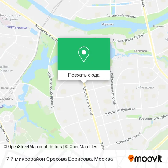 Карта 7-й микрорайон Орехова-Борисова