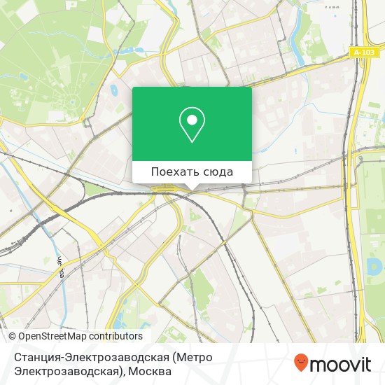 Карта Станция-Электрозаводская (Метро Электрозаводская)