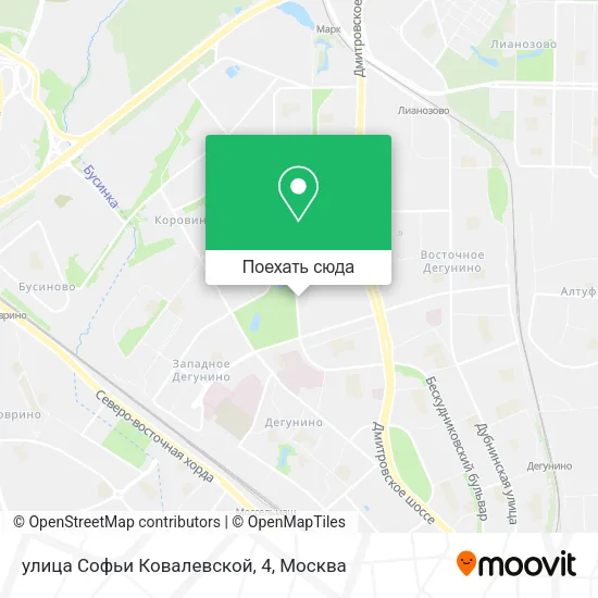 Карта улица Софьи Ковалевской, 4