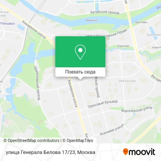 Карта улица Генерала Белова 17/23
