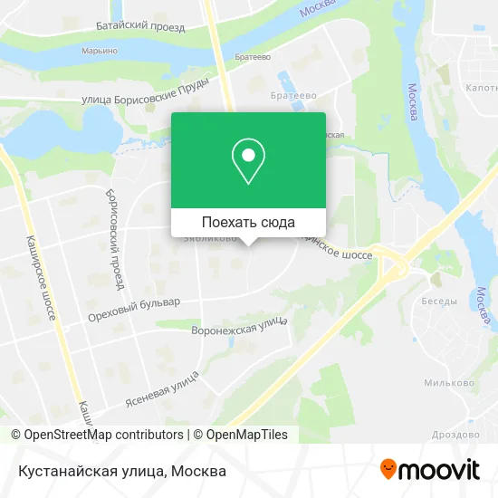 Карта Кустанайская улица