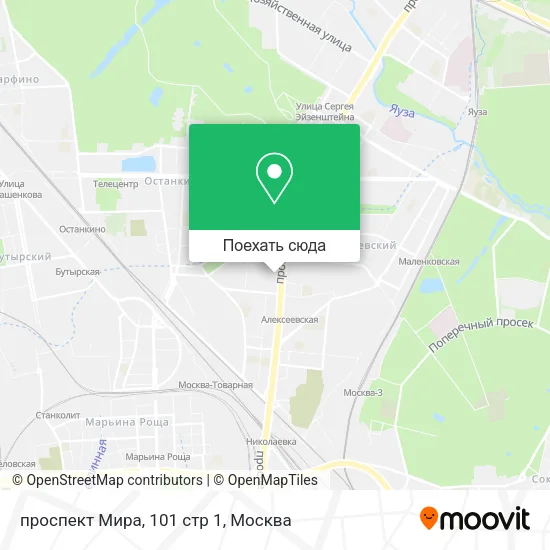 Карта проспект Мира, 101 стр 1