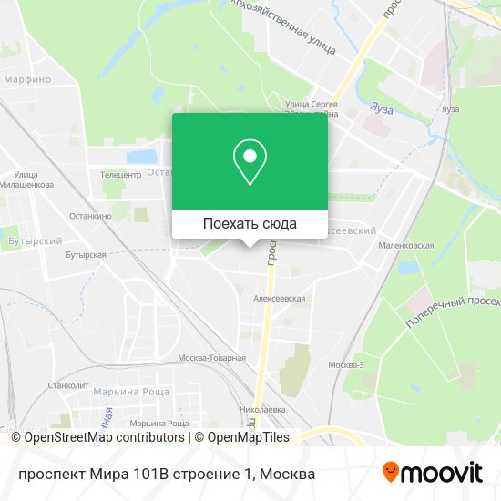 Карта проспект Мира 101В строение 1