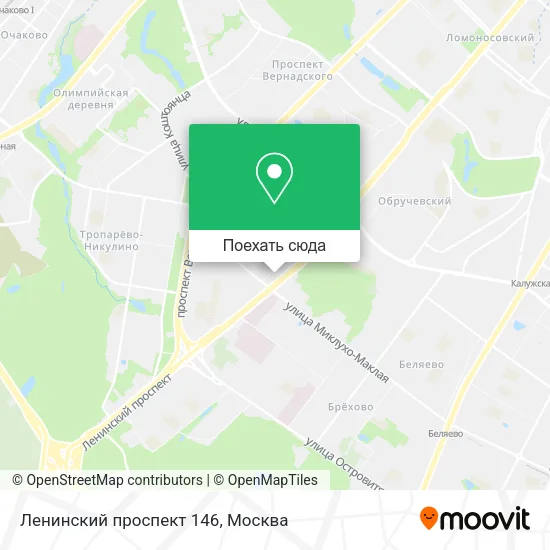 Карта Ленинский проспект 146